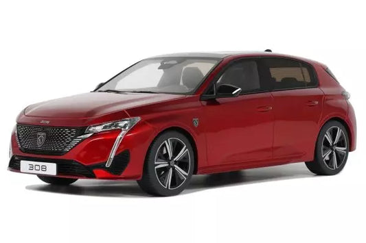 [ Back-order ] OttO OTM1140 1:18 Peugeot 308 GT 2022 Red model car