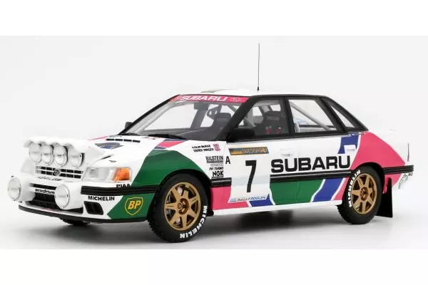 [ Back-order ] OttO OTM1158 1:18 Subaru Legacy RS GrA Sweden Rally 1992 #7 model car