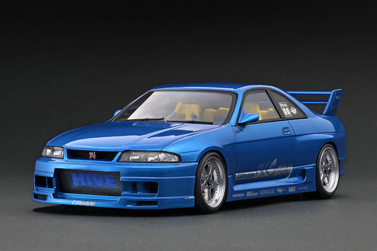 IG3128 ignition model 1:18 GReddy GT-R (BCNR33) Blue Metallic