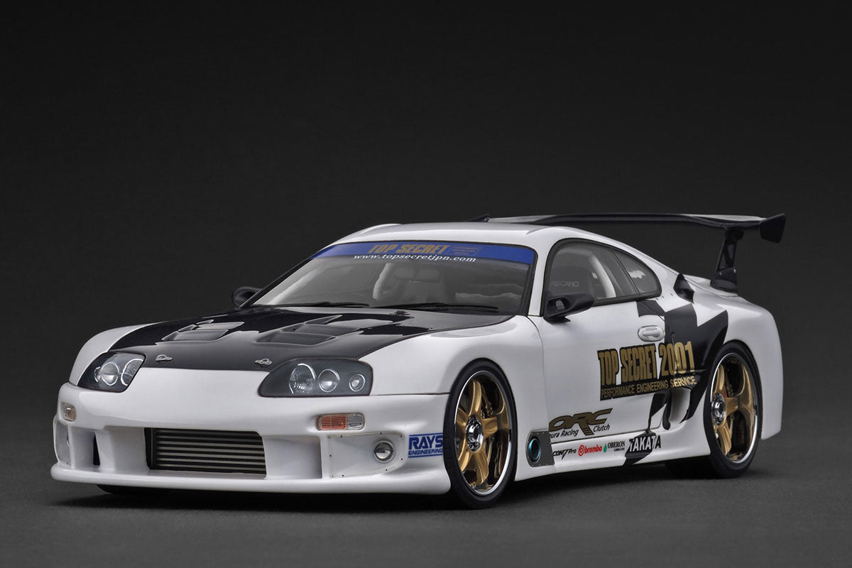 [ Back-order ] ignition model IG3744 1:18 TOP SECRET GT300 Supra A80 White model car