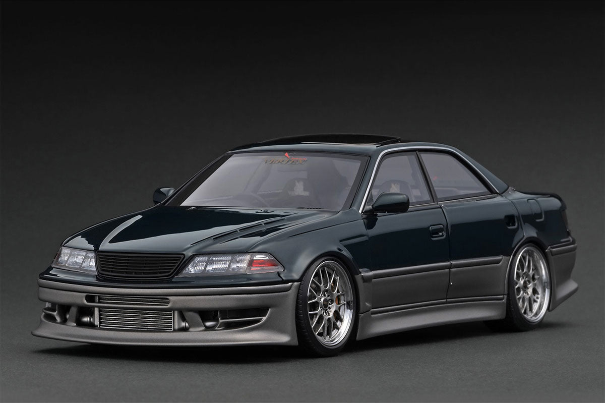 [ Back-order ] ignition model IG3582 1:18 VERTEX JZX100 MARK II Dark Green Metallic Gun Mettalic model car