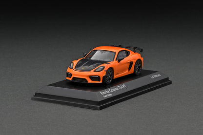 [ Back-order ]  Tarmac Works T64MC-004-OR 1:64 Porsche Cayman GT4 RS Pastel Orange model car