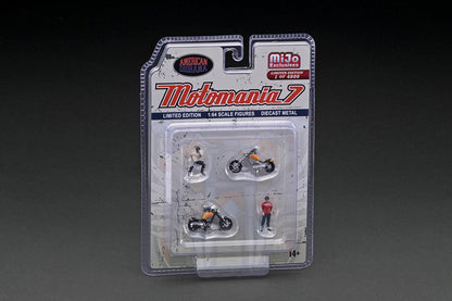 [ Back-order ]  Tarmac Works AD-76520MJ 1:64 Figure Set - Motomania 7 Chopper Biker model car