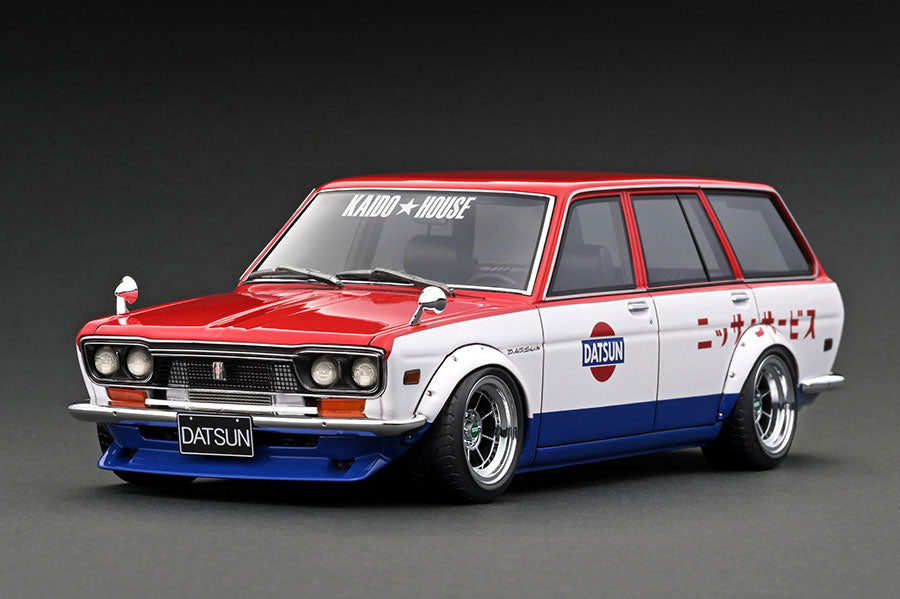 [ Back-order ] ignition model IG3154 1:18 Datsun Bluebird (510) Wagon Red/White/Blue