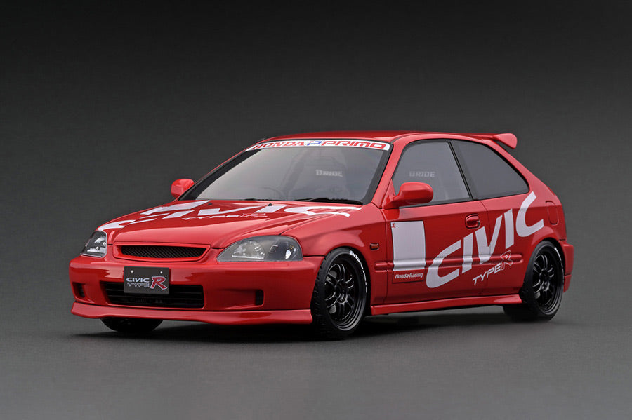 IG2680 ignition model 1:18 Honda Civic (EK9) Type R Red Resin