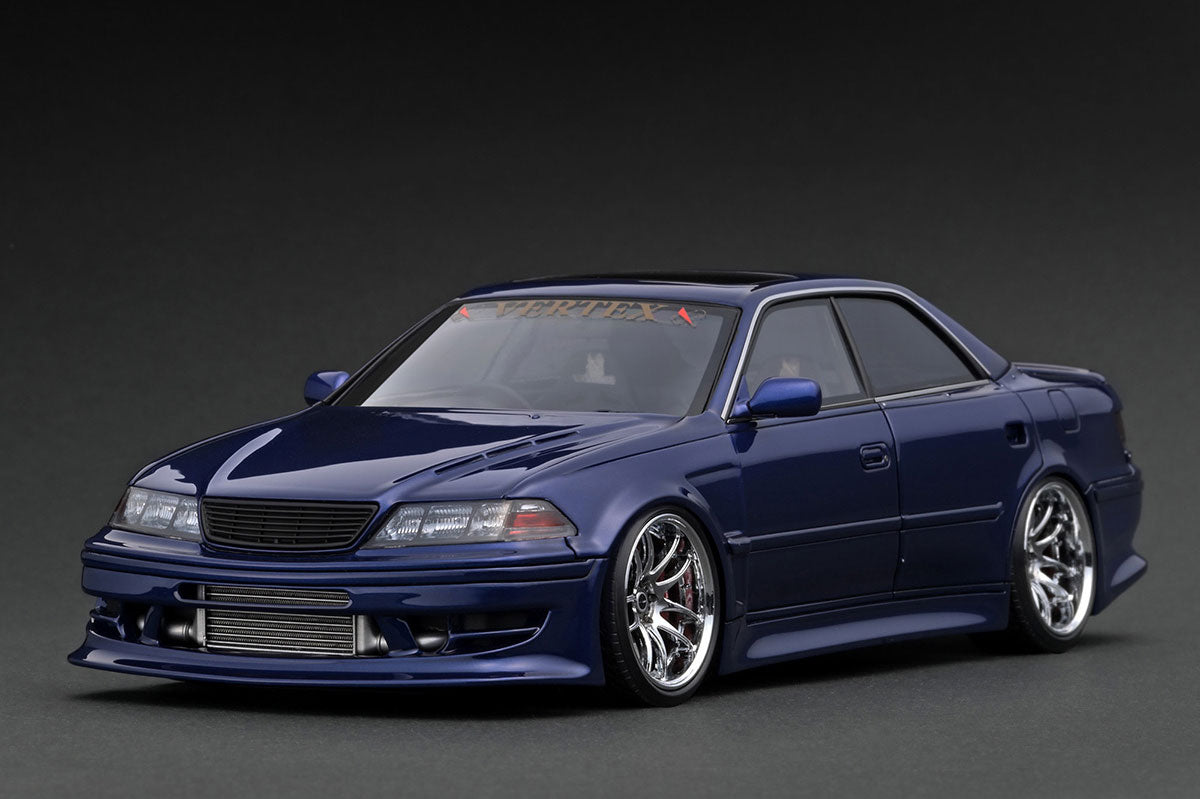 [ Back-order ] ignition model IG3581 1:18 VERTEX JZX100 MARK II Blue Metallic model car