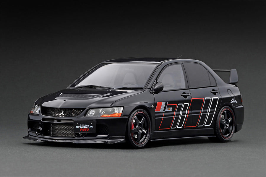 IG2375 ignition model 1:18 Mitsubishi Lancer Evolution IX MR (CT9A) Black Resin