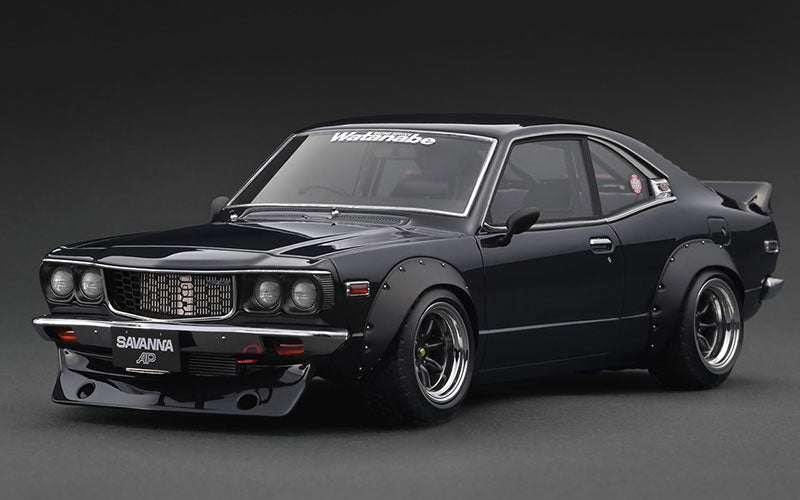 [ Back-order ] ignition model IG3728 1:18 Mazda Savanna S124A Semi Works Black model car