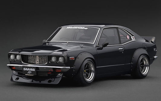 [ Back-order ] ignition model IG3728 1:18 Mazda Savanna S124A Semi Works Black model car