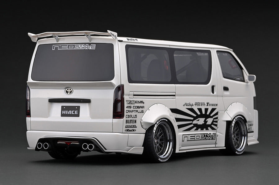 IG2804 ignition model 1:18 Toyota T･S･D WORKS HIACE Pearl White Resin