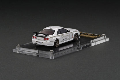 [ Back-order ] ignition model IG2722 1:64 Nissan Skyline GT-R Mine's (R34) White model car