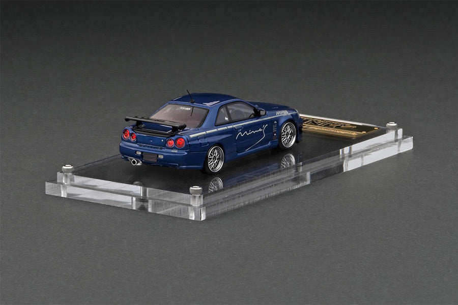 [ Back-order ] ignition model IG2938 1:64 Nissan Skyline GT-R Mine's (R34) Bayside Blue