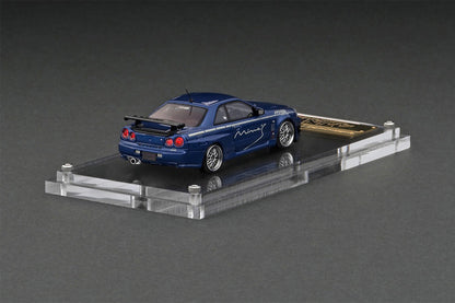 [ Back-order ] ignition model IG2938 1:64 Nissan Skyline GT-R Mine's (R34) Bayside Blue