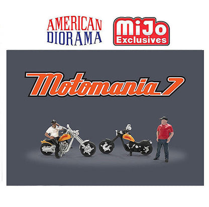 [ Back-order ]  Tarmac Works AD-76520MJ 1:64 Figure Set - Motomania 7 Chopper Biker model car