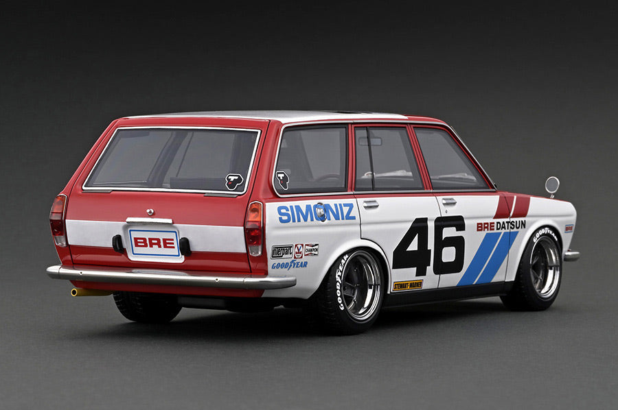 [ Back-order ]  Tarmac Works IG3063 1:18 Datsun Bluebird (510) Wagon Red/White model car