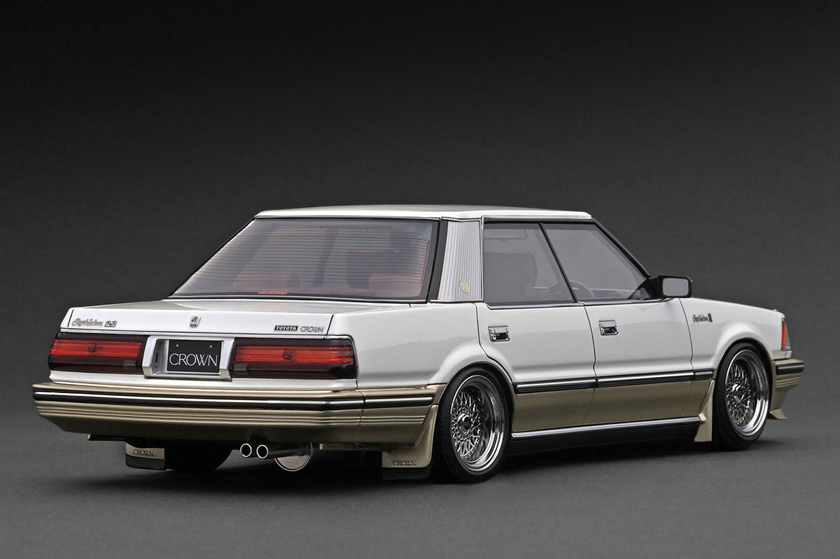 [ Back-order ] ignition model IG3825 1:18 Toyota Crown 2.8 Royal Saloon G 120 Pearl White Gold model car