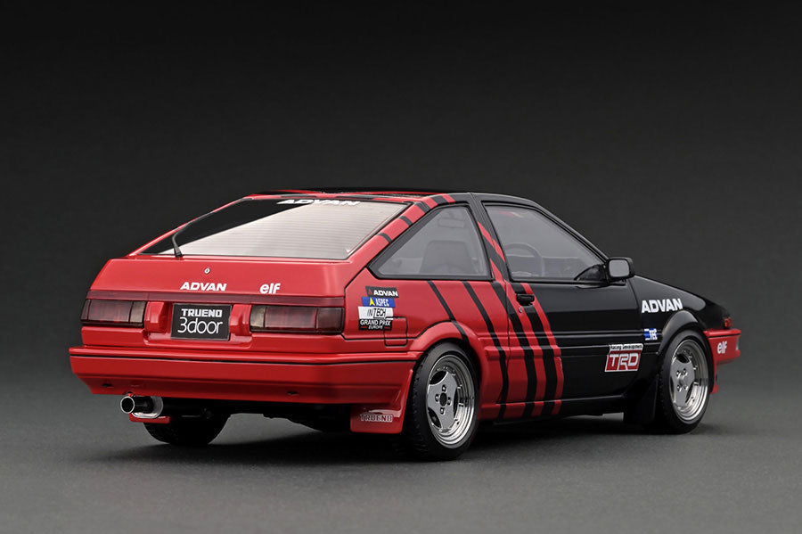 [ Back-order ] ignition model IG3284 1:18 Toyota Sprinter Trueno 3Dr GT Apex (AE86) Black/Red