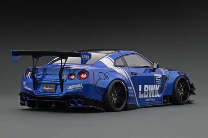 IG2340 ignition model 1:18 Nissan LB-WORKS GT-R R35 type2 Blue LBWK Limited Ver.