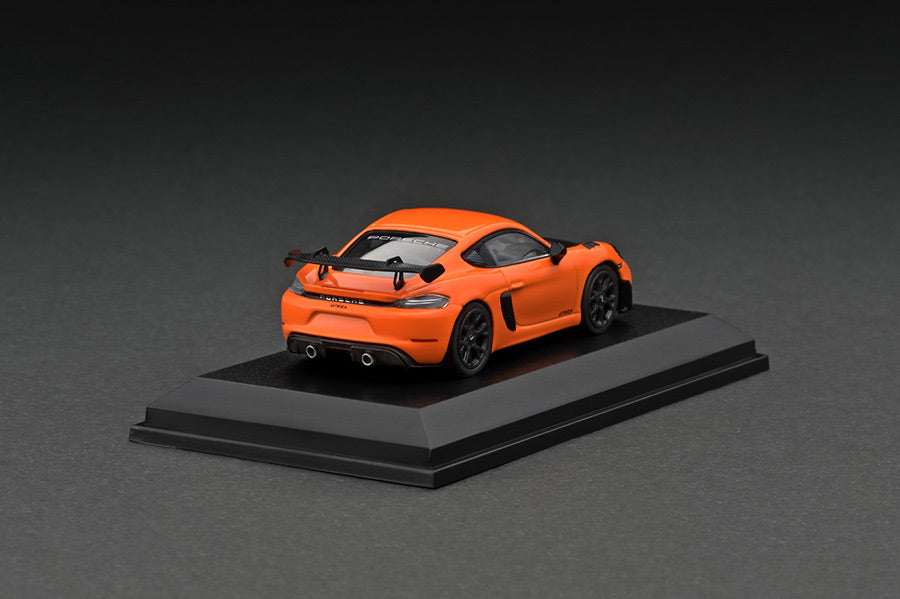 [ Back-order ]  Tarmac Works T64MC-004-OR 1:64 Porsche Cayman GT4 RS Pastel Orange model car