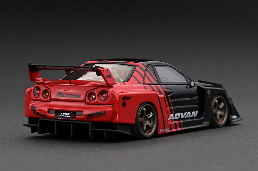 MC-IG2850 ignition model 1:43 Nissan LB-ER34 Super Silhouette SKYLINE Black/Red LB Original Package Spec.