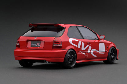 IG2680 ignition model 1:18 Honda Civic (EK9) Type R Red Resin