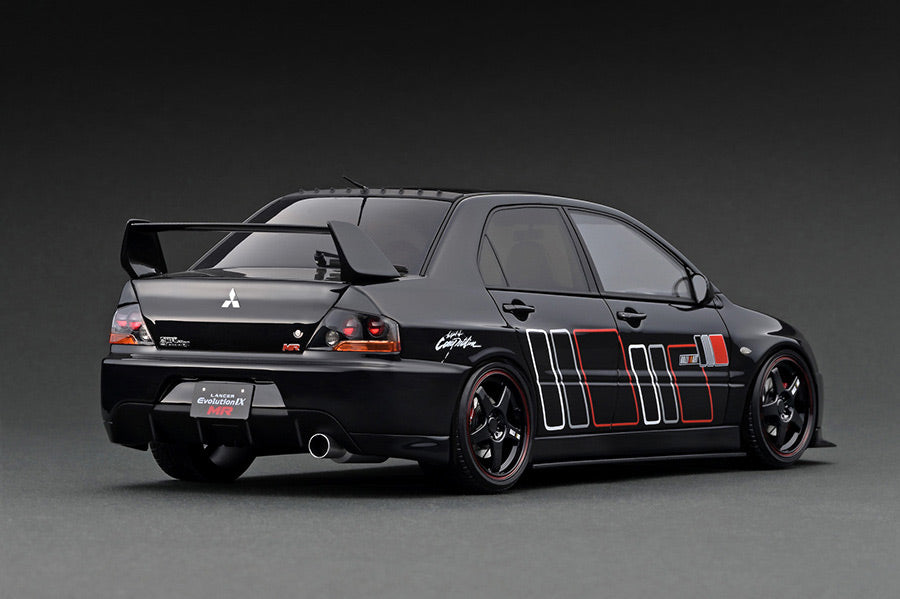 IG2375 ignition model 1:18 Mitsubishi Lancer Evolution IX MR (CT9A) Black Resin