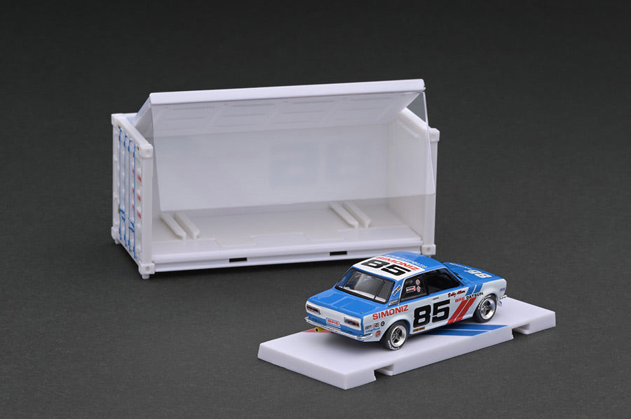 [ Back-order ]  Tarmac Works T64-052-BRE85 1:64 BRE Datsun 510 Trans-Am 2.5 Championship 1972 With Container model car