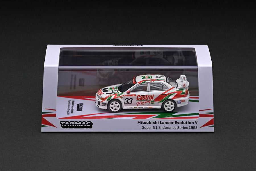 [ Back-order ]  Tarmac Works T64-012-98ST33 1:64 Mitsubishi Lancer Evolution V Super N1 Endurance Series 1998 model car