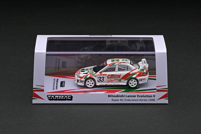 [ Back-order ]  Tarmac Works T64-012-98ST33 1:64 Mitsubishi Lancer Evolution V Super N1 Endurance Series 1998 model car