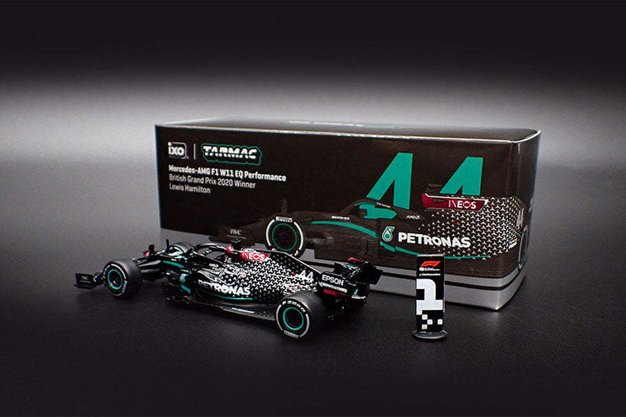 [ Back-order ]  Tarmac Works T64G-F036-LH4 1:64 Mercedes-AMG F1 W11 EQ Performance British GP 2020 Winner model car