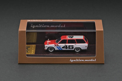 [ Back-order ] ignition model IG2929 1:64 Datsun Bluebird (510) Wagon Red/White