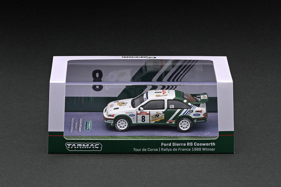 [ Back-order ]  Tarmac Works T64-058-88TDC08 1:64 Ford Sierra RS Cosworth Tour de Corse Rallye de France 1988 Winner model car