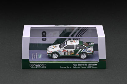 [ Back-order ]  Tarmac Works T64-058-88TDC08 1:64 Ford Sierra RS Cosworth Tour de Corse Rallye de France 1988 Winner model car