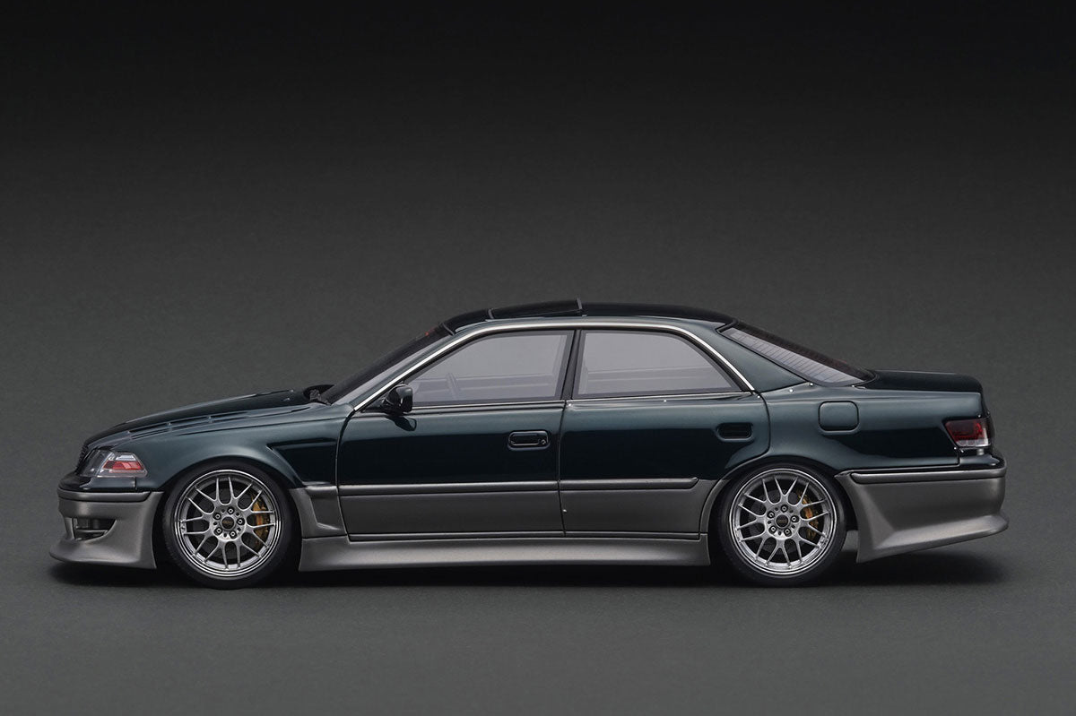 [ Back-order ] ignition model IG3582 1:18 VERTEX JZX100 MARK II Dark Green Metallic Gun Mettalic model car