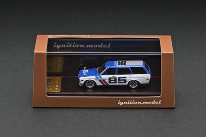 [ Back-order ] ignition model IG2930 1:64 Datsun Bluebird (510) Wagon Blue/White