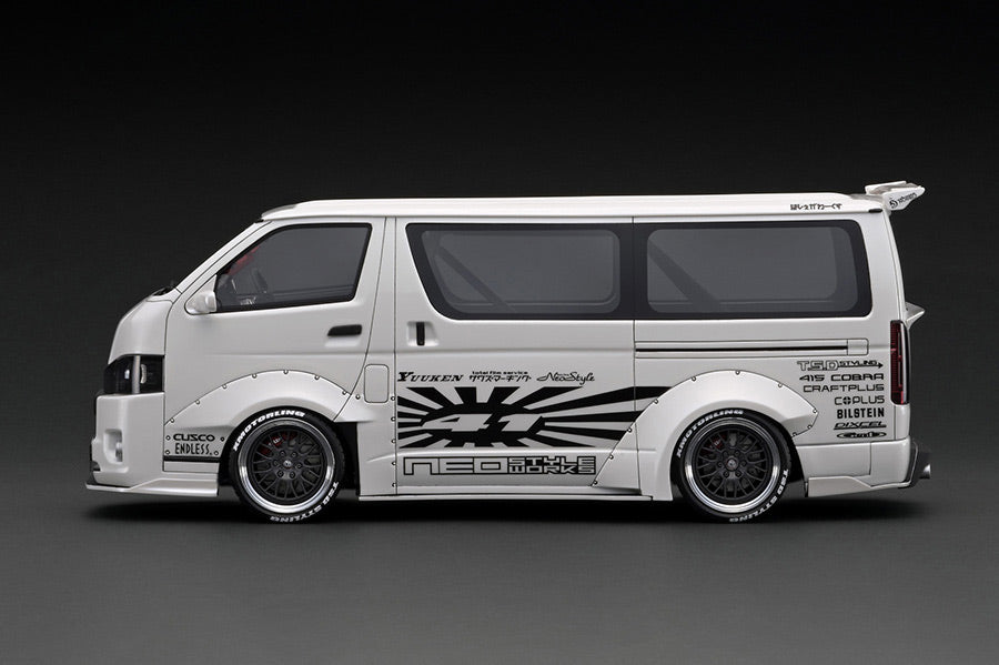 IG2804 ignition model 1:18 Toyota T･S･D WORKS HIACE Pearl White Resin