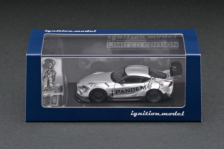 [ Back-order ] ignition model IG2338 1:64 PANDEM Supra (A90) Silver With Mr.Miura