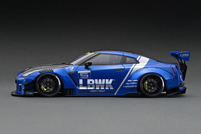 IG2340 ignition model 1:18 Nissan LB-WORKS GT-R R35 type2 Blue LBWK Limited Ver.