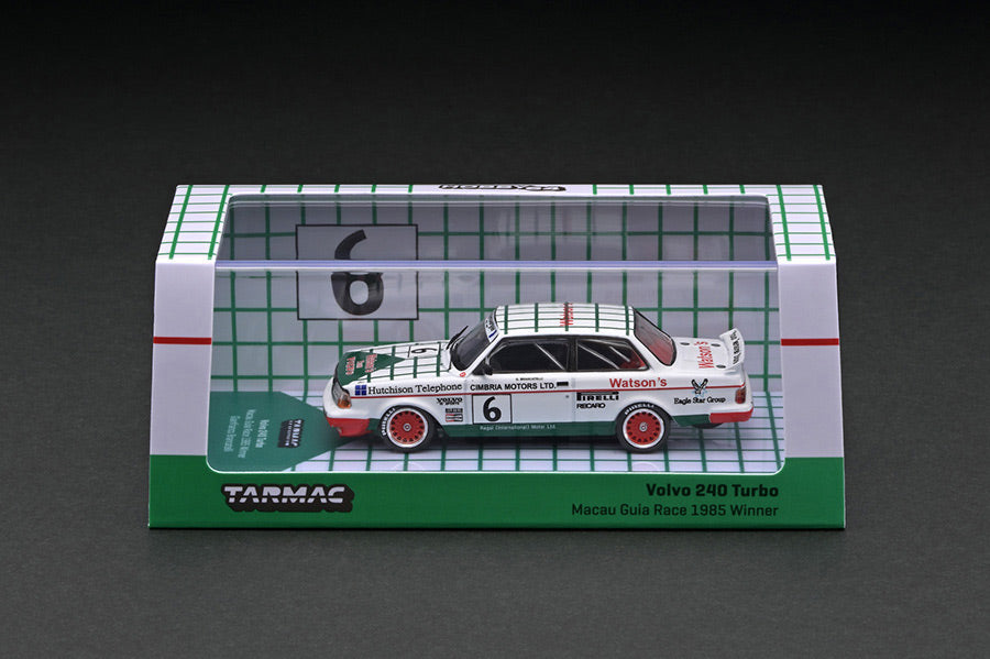 [ Back-order ]  Tarmac Works T64-050-85MGP06 1:64 Volvo 240 Turbo Macau Guia Race 1985 Winner model car