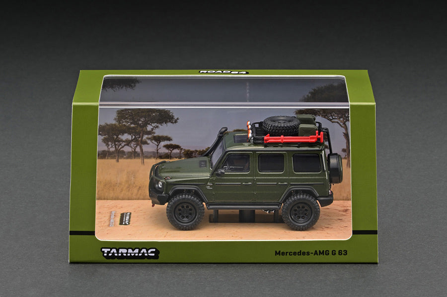 [ Back-order ]  Tarmac Works T64R-040-GN 1:64 Mercedes-AMG G 63 Dark Green model car