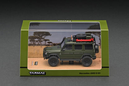 [ Back-order ]  Tarmac Works T64R-040-GN 1:64 Mercedes-AMG G 63 Dark Green model car