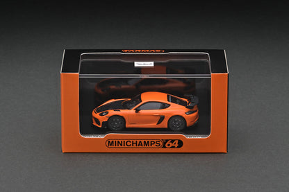 [ Back-order ]  Tarmac Works T64MC-004-OR 1:64 Porsche Cayman GT4 RS Pastel Orange model car