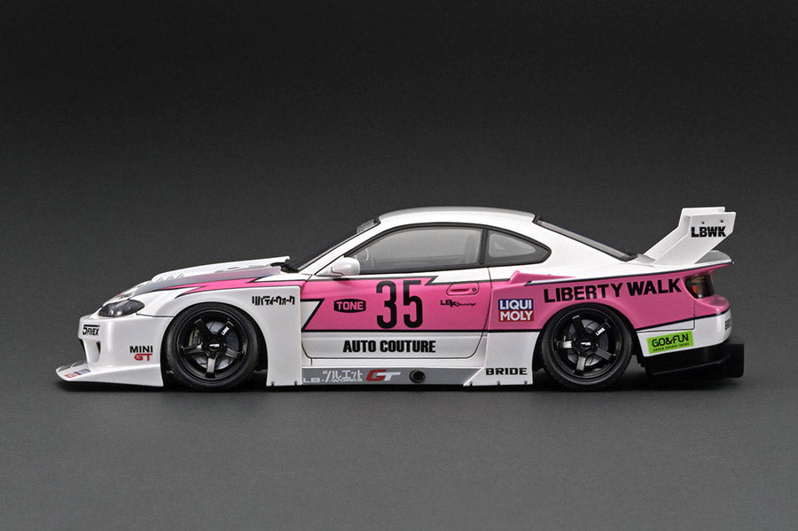 [ Back-order ] ignition model IG2921 1:18 LB-Super Silhouette S15 SILVIA White/Pink model car