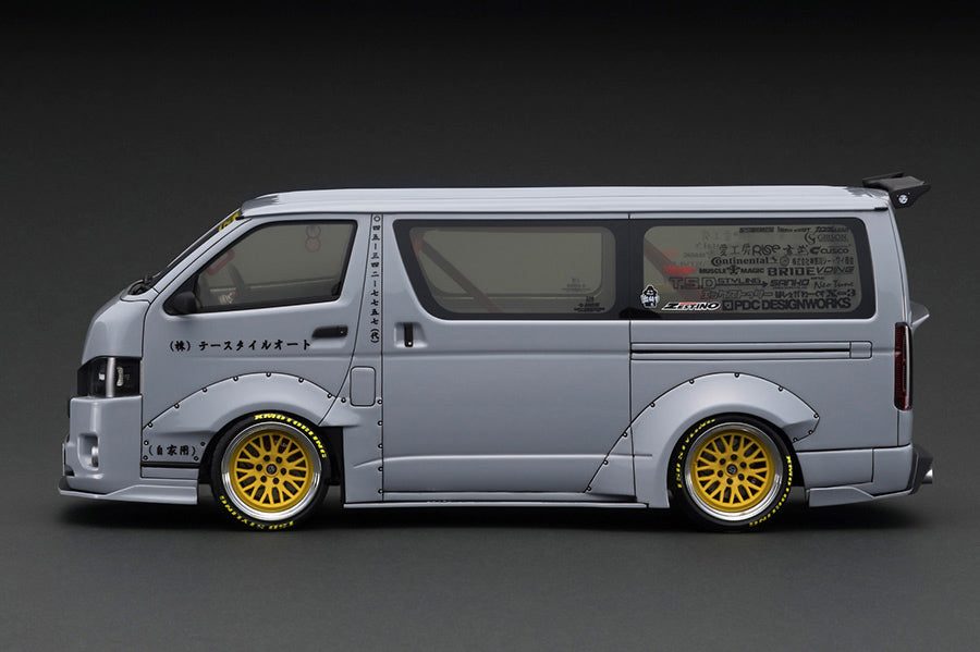 IG3120 ignition model 1:18 TSD WORKS Hiace Gray