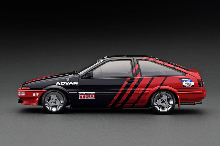 [ Back-order ] ignition model IG3284 1:18 Toyota Sprinter Trueno 3Dr GT Apex (AE86) Black/Red