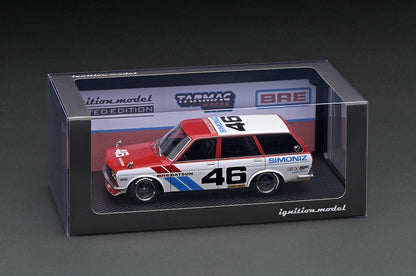 [ Back-order ]  Tarmac Works IG3063 1:18 Datsun Bluebird (510) Wagon Red/White model car