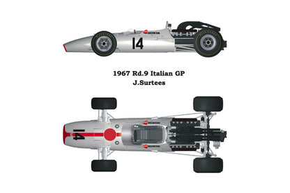 K343 Model Factory Hiro 1:43 HONDA RA300 1967 Rd.9 Italian GP / Rd.10 U.S. GP / Rd.11 Mexican GP Multi-Material Kit