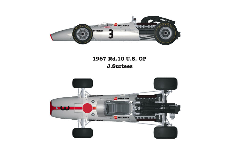 K343 Model Factory Hiro 1:43 HONDA RA300 1967 Rd.9 Italian GP / Rd.10 U.S. GP / Rd.11 Mexican GP Multi-Material Kit