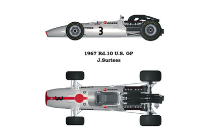 K343 Model Factory Hiro 1:43 HONDA RA300 1967 Rd.9 Italian GP / Rd.10 U.S. GP / Rd.11 Mexican GP Multi-Material Kit