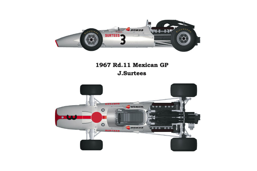 K343 Model Factory Hiro 1:43 HONDA RA300 1967 Rd.9 Italian GP / Rd.10 U.S. GP / Rd.11 Mexican GP Multi-Material Kit